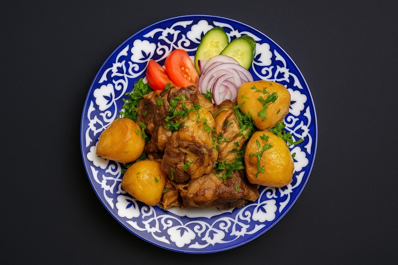 Казан кебаб с курицей
