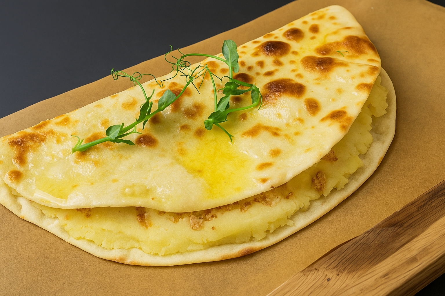 Кыстыбей с картошкой и грибами