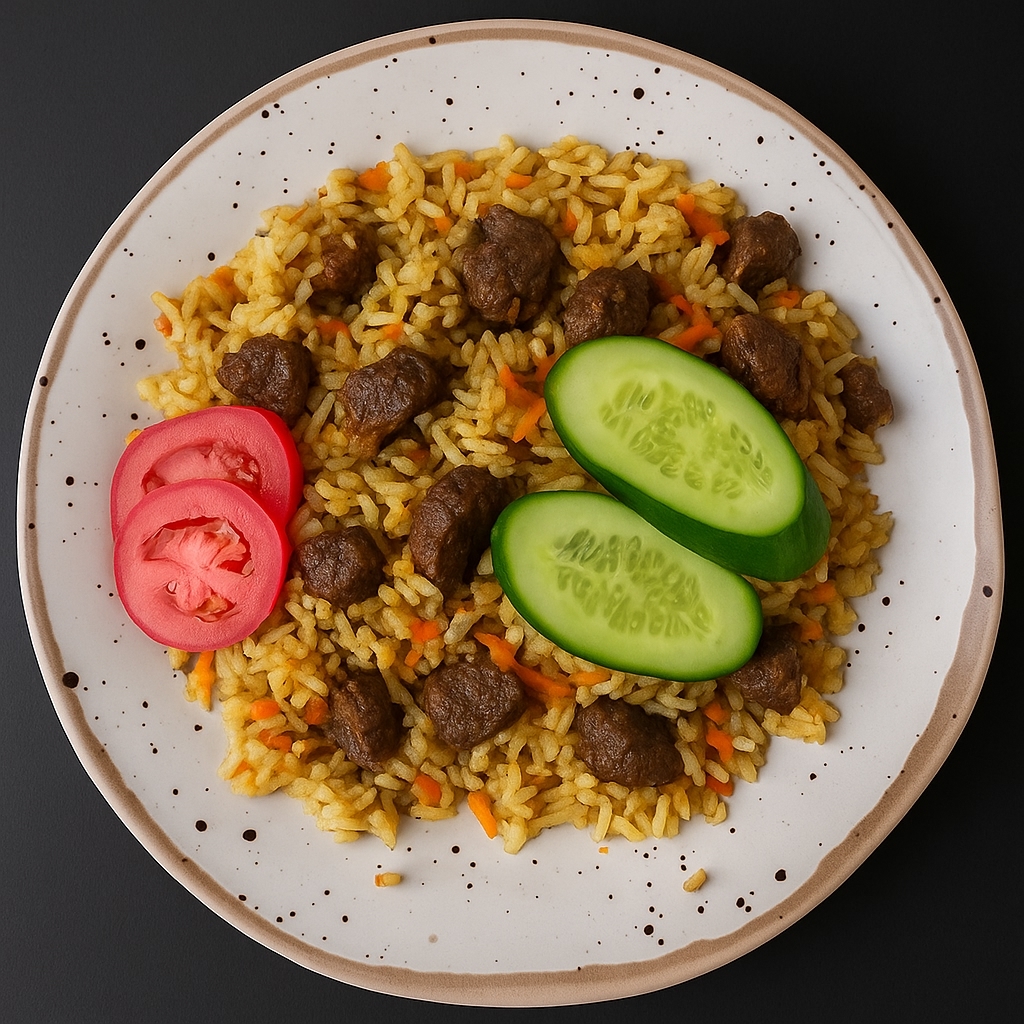 Плов узбекский с говядиной, 1 порция